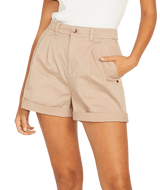 The Volcom Womens Frochi Walkshorts in Taupe