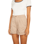 The Volcom Womens Frochi Walkshorts in Taupe