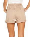 The Volcom Womens Frochi Walkshorts in Taupe