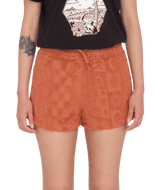 The Volcom Womens Sunny Wild Walkshorts in Rosewood