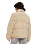 The Volcom Womens Cord'n Puff Jacket in Khaki