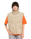 The Volcom Womens Cord'n Puff Jacket in Khaki