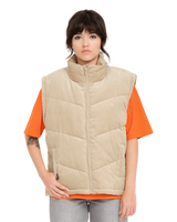 The Volcom Womens Cord'n Puff Jacket in Khaki