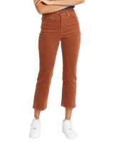 The Volcom Womens Stoned Straight Trousers in Nutmeg