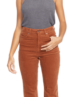 The Volcom Womens Stoned Straight Trousers in Nutmeg