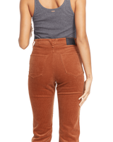 The Volcom Womens Stoned Straight Trousers in Nutmeg