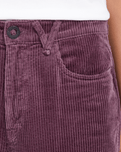 The Volcom Womens Weellow Cord Trousers in Vintage Violet