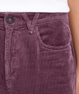 The Volcom Womens Weellow Cord Trousers in Vintage Violet