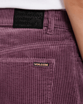 The Volcom Womens Weellow Cord Trousers in Vintage Violet