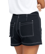 The Volcom Womens Stone Kraft Walkshorts in Black