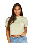 The Volcom Womens Pocket Dial T-Shirt in Sage