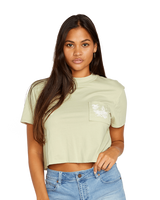 The Volcom Womens Pocket Dial T-Shirt in Sage