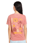 The Volcom Womens Lock It Up Tee in Mauve Rose