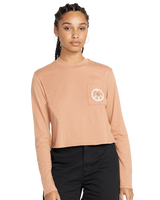 The Volcom Womens Pocket Dial Long Sleeve T-Shirt in Clay