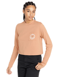 The Volcom Womens Pocket Dial Long Sleeve T-Shirt in Clay