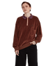 The Volcom Womens Sweety Smoothy Fleece Sweatshirt in Brown