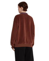 The Volcom Womens Sweety Smoothy Fleece Sweatshirt in Brown