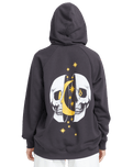 The Volcom Womens Truly Stoked Hoodie in Vintage Black