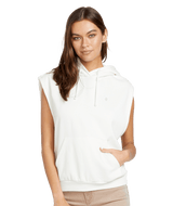 The Volcom Womens Sleeveless Hoodie in Star White