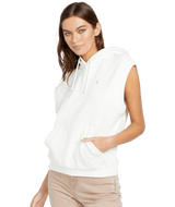 The Volcom Womens Sleeveless Hoodie in Star White