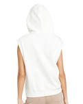 The Volcom Womens Sleeveless Hoodie in Star White