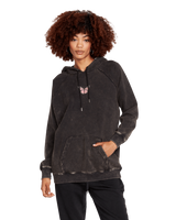 The Volcom Womens Truly Stoked BF Hoodie in Black