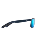 The Maui Jim Huelo Polarised Rectangular Sunglasses in Matte Blue & Blue Hawaii