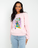 The Volcom Womens French Surf Sweatshirt in Lilac Ash