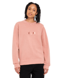 The Volcom Womens Spikstone Crew Sweatshirt in Mauve Rose