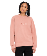 The Volcom Womens Spikstone Crew Sweatshirt in Mauve Rose