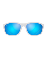 The Maui Jim Nuu Landing Polarised Sunglasses in White, Navy and Blue Hawaii