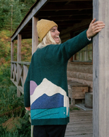 The Passenger Womens Vista Recycled Knitted Cardigan in Rain Forest