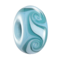 The Nalu Beads Gwithian Bead in Cyan & White