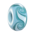 The Nalu Beads Gwithian Bead in Cyan & White