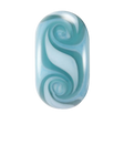 The Nalu Beads Gwithian Bead in Cyan & White