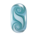 The Nalu Beads Gwithian Bead in Cyan & White