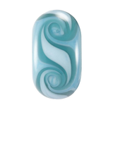 The Nalu Beads Gwithian Bead in Cyan & White