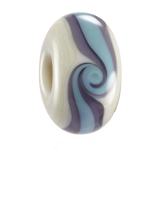 The Nalu Beads Lusty Glaze Bead in Blue & White