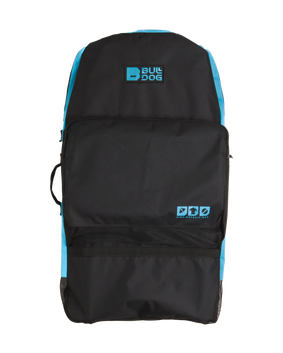 The Bulldog Bodyboard Bag in Black & Cyan