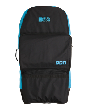 The Bulldog Triple Bodyboard Bag in Black & Cyan