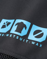 The Bulldog Triple Bodyboard Bag in Black & Cyan