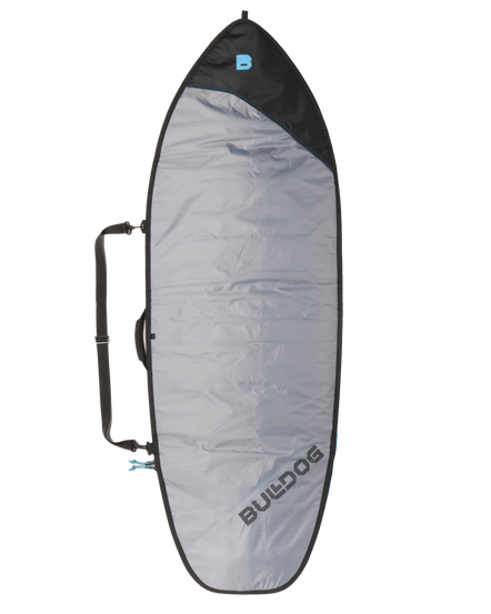 The Bulldog Essential 5mm Fish Surfboard Bag in Grey & Cyan