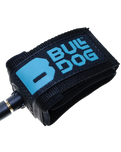 The Bulldog Wrist Coil Bodyboard Leash in Black & Petrol Blue