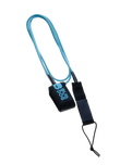 Double Swivel Ankle Surfboard Leash in Black & Cyan