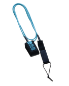 The Bulldog 6'0" Surfboard Ankle Leash in Black & Petrol Blue