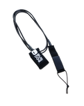 The Bulldog 6'0" Surfboard Ankle Leash in Black & White