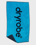 Organic Beach Towel in Blue & Charcoal Grey