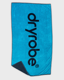 Organic Beach Towel in Blue & Charcoal Grey