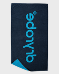 Organic Beach Towel in Blue & Charcoal Grey