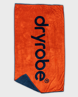 Organic Beach Towel in Orange & Deep Sea Blue